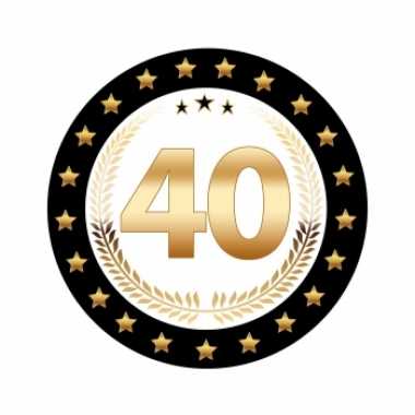 100x luxe bierviltjes/onderzetters 40 jaar feestartikelen- feestje!