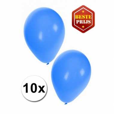10x stuks blauwe party/feest ballonnen 27 cm- feestje!
