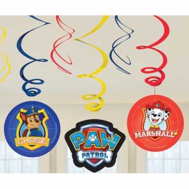 12x paw patrol themafeest rotorspiralen hangdecoratie- feestje!