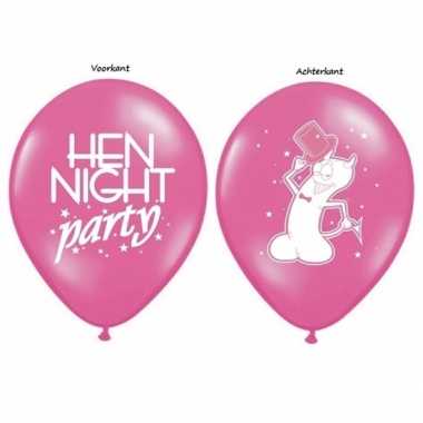 18x stuks roze vrijgezellenfeest ballonnen 30 cm- feestje!