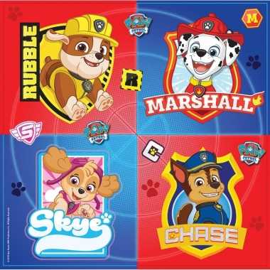 32x paw patrol thema feest servetten 23 cm- feestje!