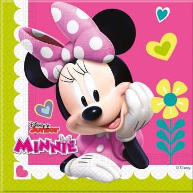 40x minnie mouse themafeest servetten 33 x 33 cm papier- feestje!