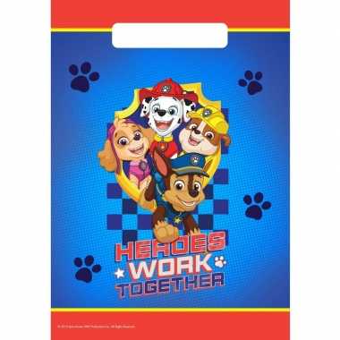 8x paw patrol themafeest feestzakjes/uitdeelzakjes- feestje!