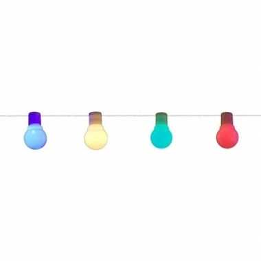 Buiten feestverlichting lichtsnoer gekleurde lampbolletjes 10 m- fees