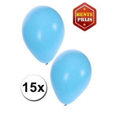 Feest ballonnen licht blauw 15- feestje!
