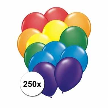 Feest ballonnen regenboog 250 x- feestje!