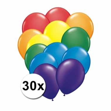Feest ballonnen regenboog 30 x- feestje!