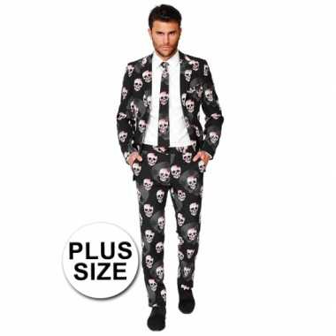 Feest grote maat kostuum doodshoofden- feestje!