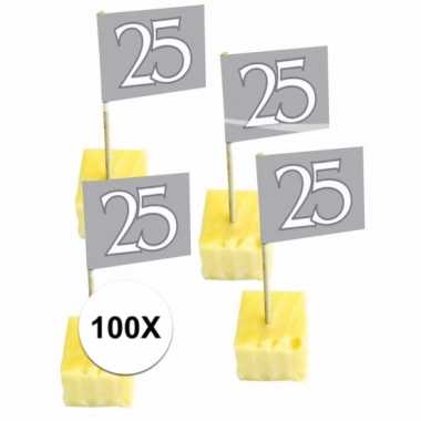 Feest prikkertjes 25 jaar 100 stuks- feestje!