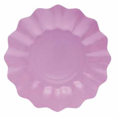 Feestartikelen diepe borden lila paars 21 cm feestje