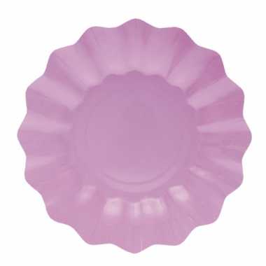 Feestartikelen diepe borden lila paars 27 cm feestje