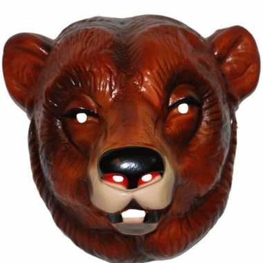 Feestmasker beer bruin voor volwassenen- feestje!