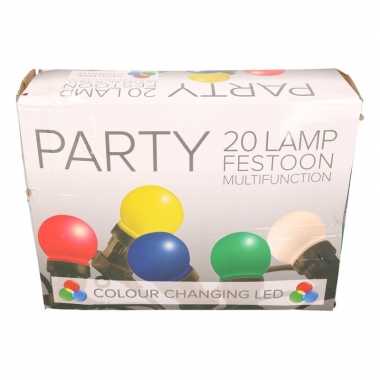 Festoon buitenfeestverlichting gekleurde rgb lampbolletjes 12 m- fees