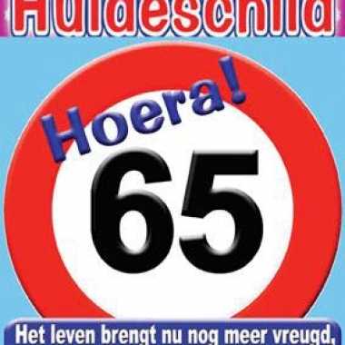 Hulde verjaardags stopbord 65 jaar feestversiering/decoratie- feestje!
