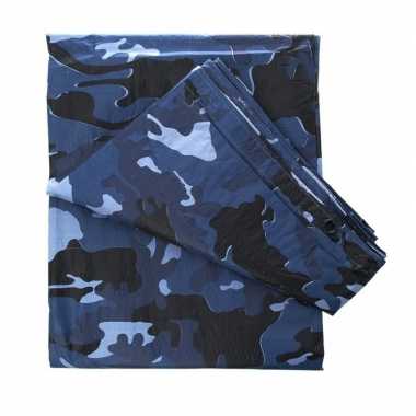 Leger thema feest camouflage afdekzeil / dekzeil 4 x 3 meter - feestj