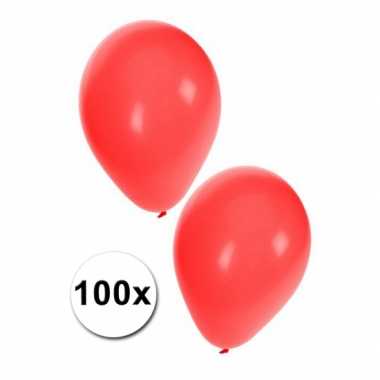 Rode feest ballonnen 100 stuks- feestje!