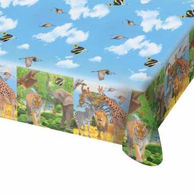 Safari/jungle themafeest tafelkleed 130 x 180 cm- feestje!