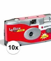10x bruiloft vrijgezellenfeest wegwerp camera 27 fotos met flits feestje