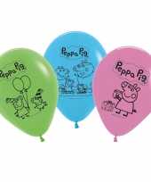 10x peppa pig themafeest ballonnen 30 cm feestje