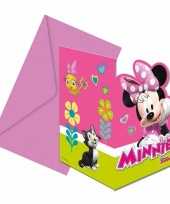 12x disney minnie mouse uitnodigingen voor uw feestje