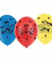 12x paw patrol themafeest ballonnen 23 cm feestje