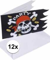 12x piraten themafeest uitnodigingen kaarten feestje