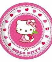 16x hello kitty themafeest bordjes 23 cm feestje