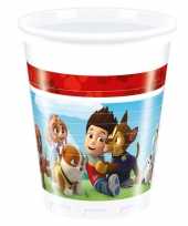 16x paw patrol feest bekertjes 200 ml feestje