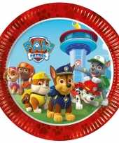 16x paw patrol feest bordjes 23 cm feestje