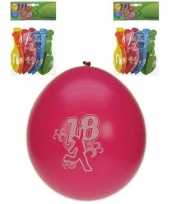18 jaar feest ballonnen 8 stuks feestje