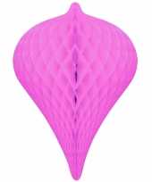 1x decoratie honeycomb pegels roze 50 cm feestversiering feestje