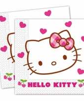 20x hello kitty themafeest servetjes 20 cm feestje