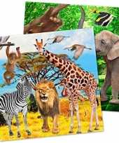 20x safari jungle themafeest servetjes 33 cm feestje