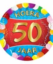 25x stuks gekleurde bierviltjes 50 jaar thema feestartikelen feestje