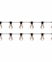 2x stuks buiten feestverlichting lichtsnoer warm witte lampbolletjes 10 m feestje