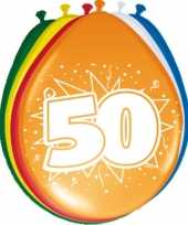 32x stuks ballonnen versiering 50 jaar thema feestartikelen feestje