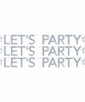 3x slingers lets party holografische feest slinger 2 05 meter feestje