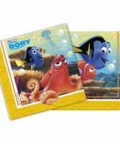 40x finding dory themafeest servetten 33 x 33 cm papier feestje