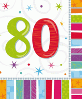 48x servetten 80 jaar thema feestartikelen feestje