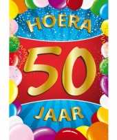50 jaar mega deurposter 59 x 84 cm leeftijd verjaardag feestartikelen feestje