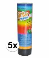 5x feest poppers 15 cm feestje