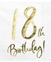 60x 18 jaar leeftijd versiering feest servetten 33 cm feestje