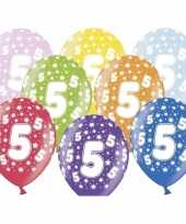 6x stuks ballonnen 5 jaar leeftijd feestartikelen feestje