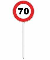 70 jaar feest versiering cocktailprikkers 12 stuks feestje