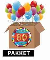 80 jarige feestversiering pakket feestje