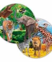 8x safari jungle themafeest bordjes 23 cm feestje
