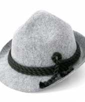 Bierfeest hoed grijs voor volwassenen feestje