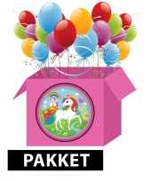 Eenhoorn kinderfeestje pakket m feestje