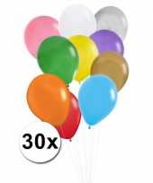 Feest ballonnen gekleurd 30x feestje
