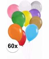 Feest ballonnen gekleurd 60x feestje